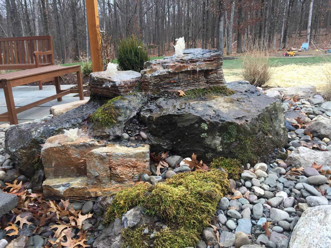 Pondless waterfalls are perfect to have next to a sitting area, New Paltz NY
