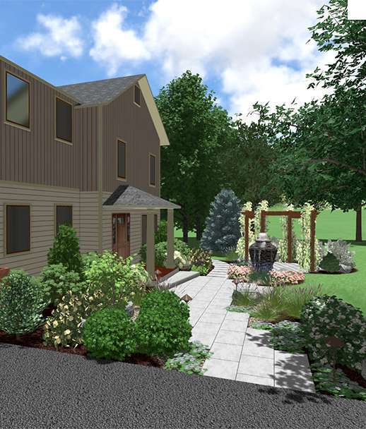 FRONT LANDSCAPING 3D DESIGN NEW PALTZ