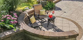 Cambridge and unilock patio with landscaping build in wappingers falls ny