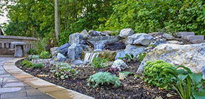 aquascape pondless backyard waterfall with led lights build in newpaltz ny 12561