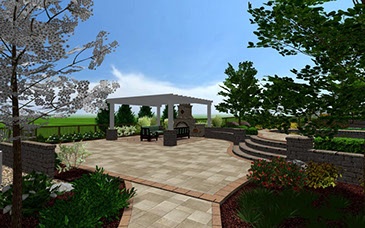 Landscaping using virtual 3d Design