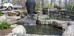 garden koi pond using aquascape componets build in poughkeepsie ny #pondstars ny