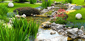 Backyard stream with garden pond build in newpaltz ny 12561